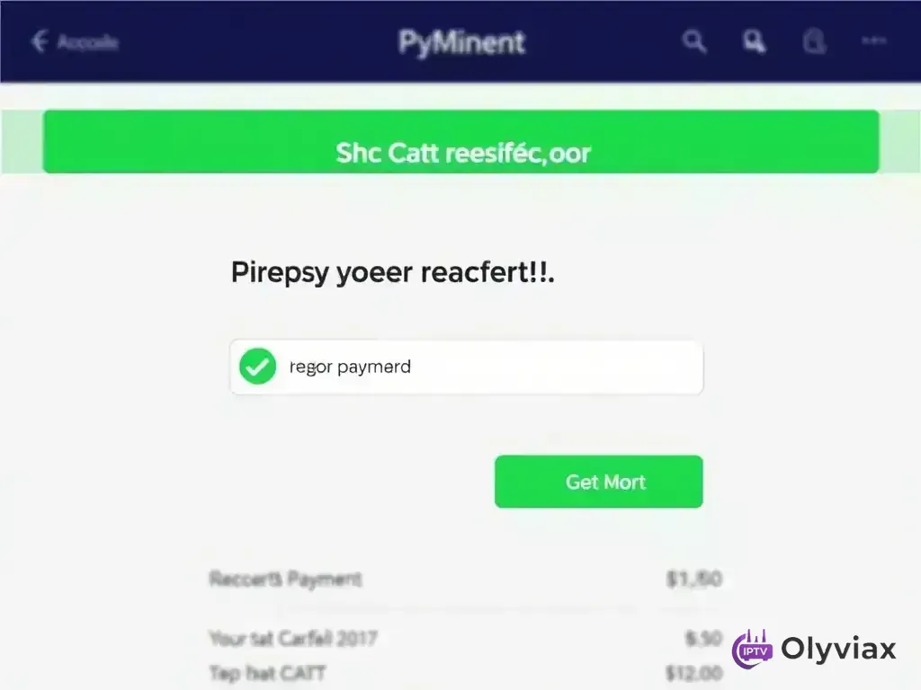 Successful payment confirmation screen