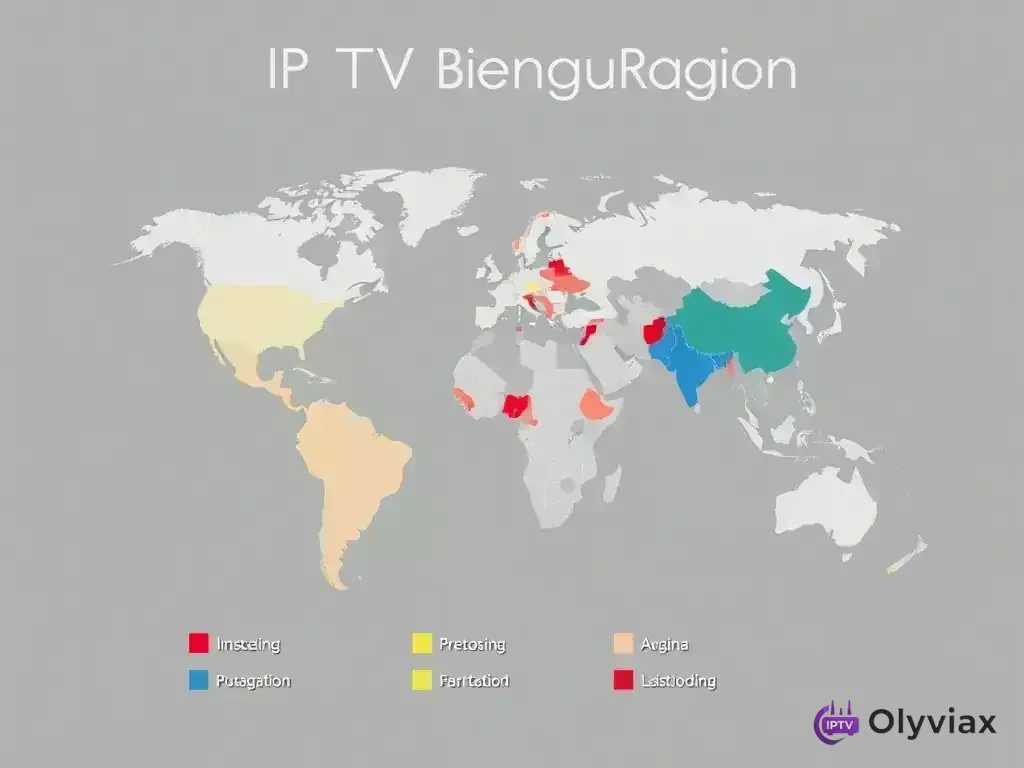 World map showing IPTV regulations by region